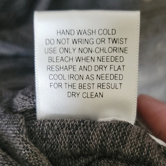 Pink. Rose Dress Shirt Button Back Grey With Silver Threads Size Large - Picture 8 of 8